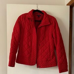 Tommy Hilfiger Red Quilted Puffer Jacket